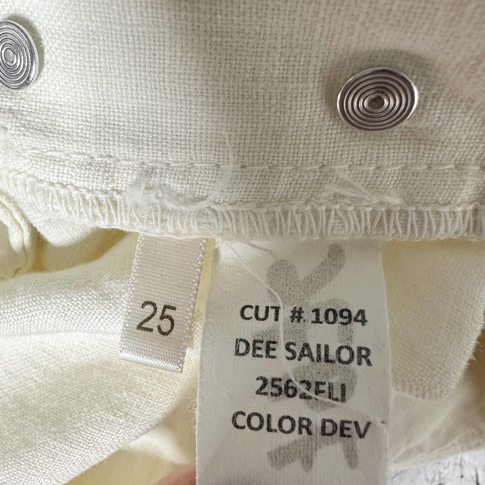 L’AGENCE Dee High Rise Sailor Linen Pants Bone color Size 25 - Picture 10 of 12
